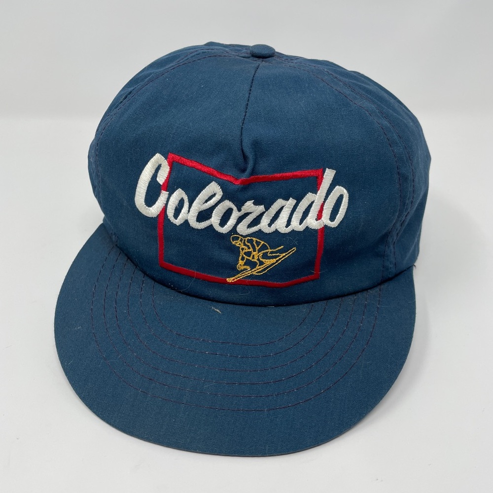 Vintage USA Made Colorado Ski Tourist Snapback Hat OSFA